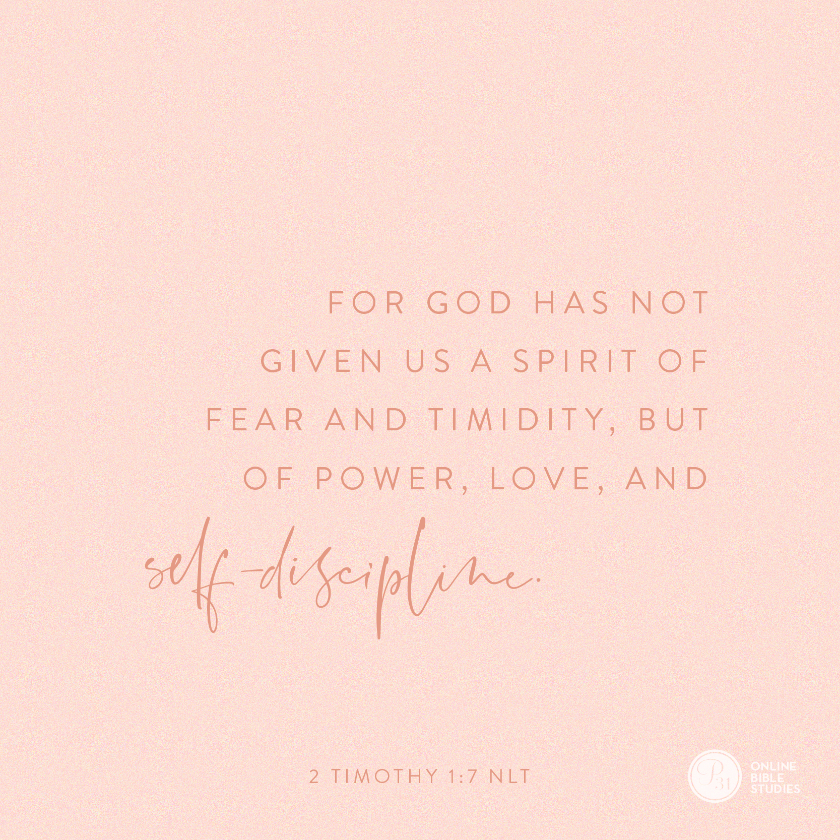scripture god has not given you a spirit of fear