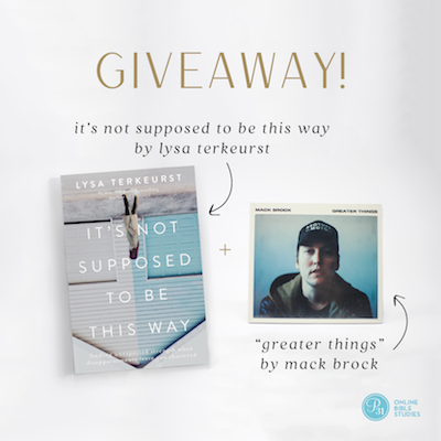 “It's Not Supposed To Be This Way” by Lysa TerKeurst and "Greater Things" by Mack Brock study giveaway Comment on the blog today and you’ll be entered to win this prize! | Proverbs 31 Online Bible Studies | #P31OBS